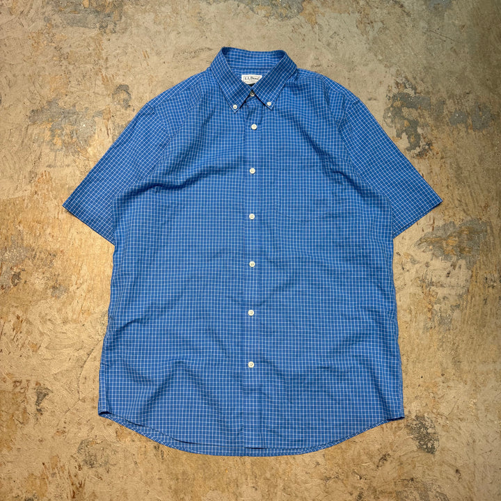 古着 L.L.Bean/ エルエルビーン/  ボタンダウン半袖シャツ/ チェック柄/ サイズM
