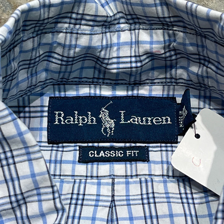 #4406 古着 Ralph Lauren/ラルフローレン/Long Sleeve Button Down Shirt/長袖ボタンダウンシャツ/CLASSIC FIT/クラシックフィット/チェック柄/サイズ XXL