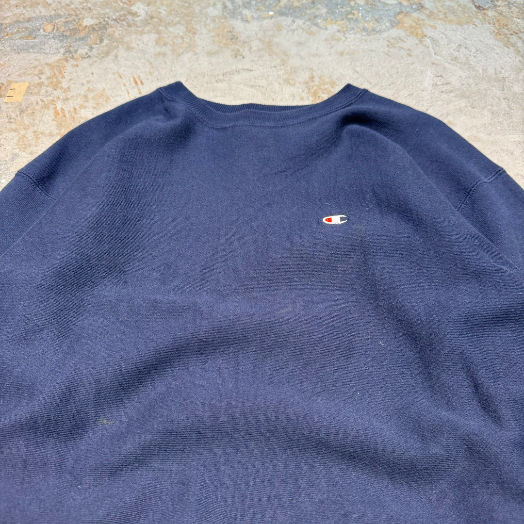 古着 90's Champion/ チャンピオン/リバースウィーブ/ クルーネックスウェット/ 刺繍タグ/ サイズXXL