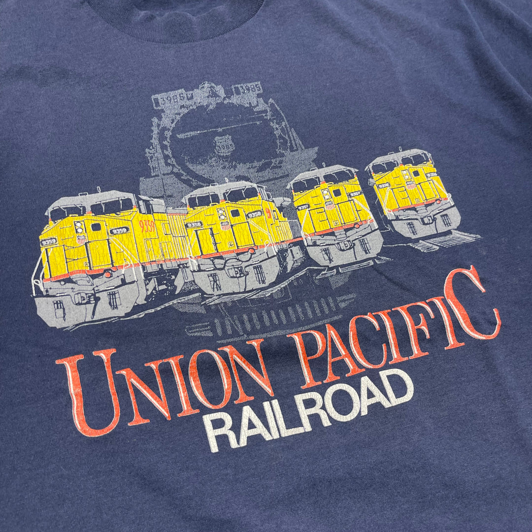 古着 UNION Pacific/ユニオン・パシフィック鉄道/貨物鉄道会社/企業系/ヴィンテージ シングルステッチ Tシャツ/サイズXL相当