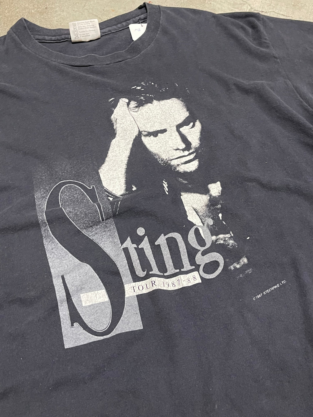 #MA67  古着 USA製 87's ヘインズ/STING/スティング/ヴィンテージ シングルステッチ/Tシャツ/サイズXL