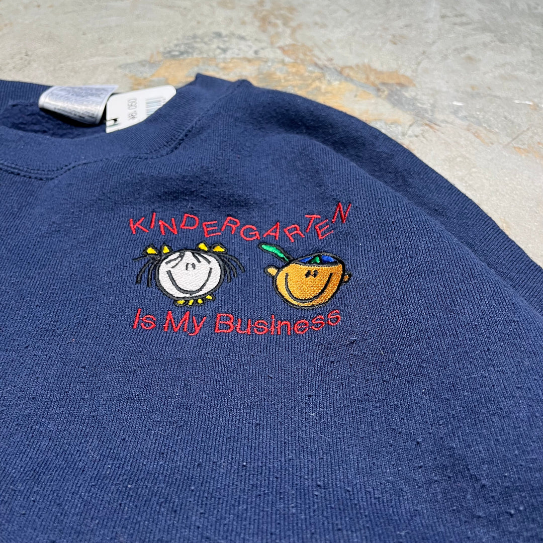 #4114 古着 FRUIT OF THE LOOM/フルーツオブザルーム/Crew Neck Sweat Shirts/クルーネックスウェット/KIDERGARTEN is My Business/サイズXL