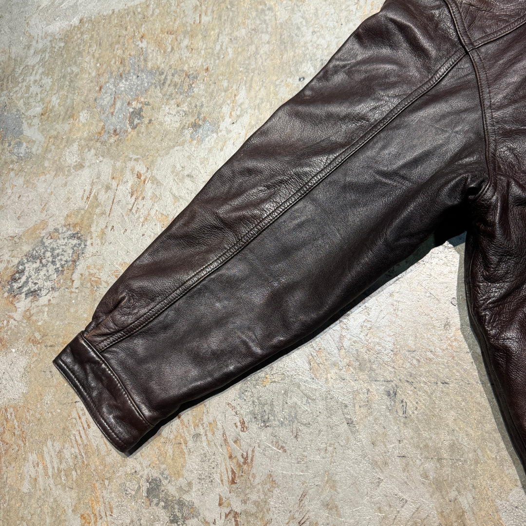 古着 USAVINTAGE/本革ジップアップレザージャケット /サイズM