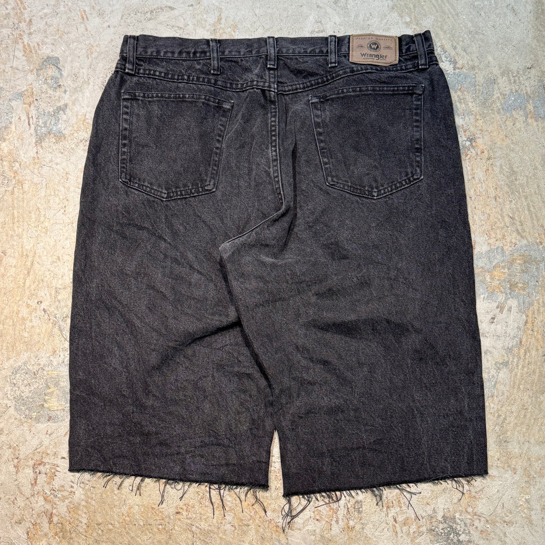 古着 Wrangler Customize Jorts/ラングラー カスタマイズ ジョーツ/ ブラックデニムパンツ/実寸サイズ37