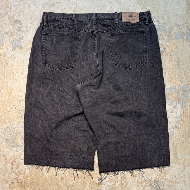 古着 Wrangler Customize Jorts/ラングラー カスタマイズ ジョーツ/ ブラックデニムパンツ/実寸サイズ37