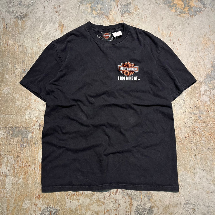 古着 Harley-Davidson/ハーレー ダビッドソン/ニューヘブン/インディアナ州/プリントTシャツ サイズXL相当