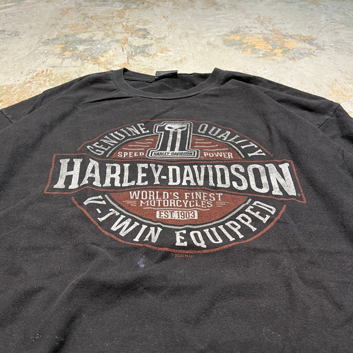 #4463 Harley-Davidson/ハーレーダビッドソン/short sleeve t-shirt Tee/半袖Tシャツ/ダブルステッチ/サイズ2XL相当