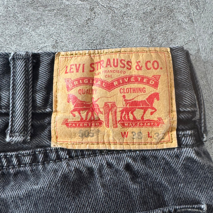 古着 Levi's/ リーバイス/ブラックデニムパンツ/ 505/ 実寸サイズ37×30
