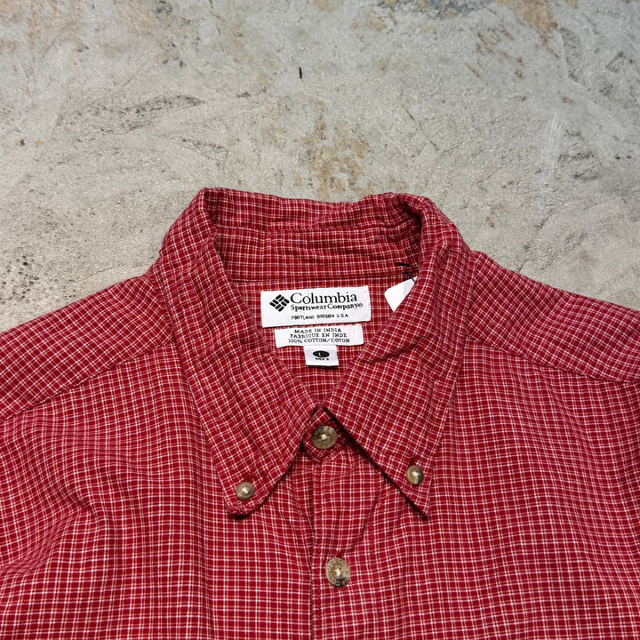 Used clothing Columbia/ Columbia/ Short sleeve shirt/ Checkered pattern/ Size L