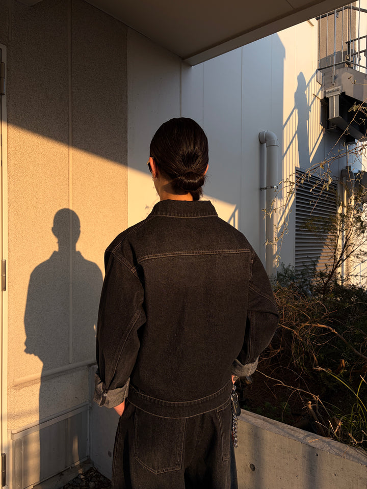 ウォッシュペイントデニムジャケット/セットアップ着用可