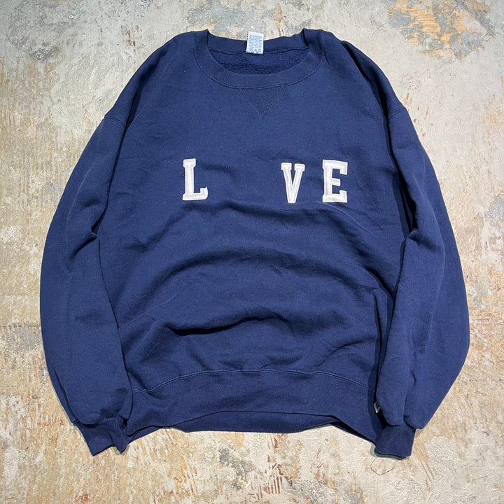 #3838 古着RUSSELL ATHLETIC/ラッセルアスレチック/crew neck sweat/ クルーネックスウェット /LVE/MADE IN U.S.A/サイズ2XL