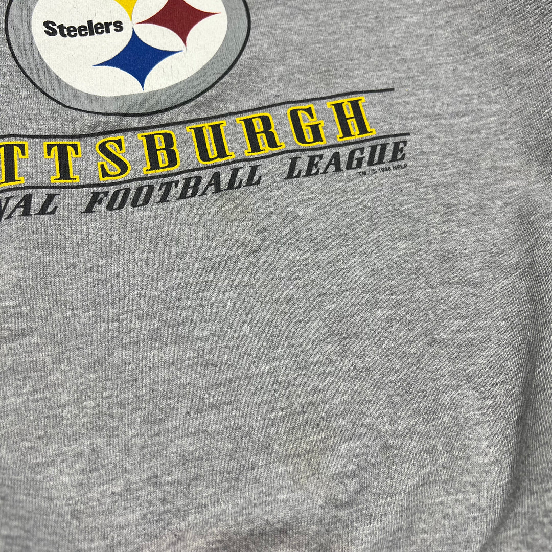 #3973 古着　Unknow/Crew neck sweat/クルーネックスウェット/STEELERS/PITTSBURGH/NFL/MADE IN U.S.A/サイズ2XL相当