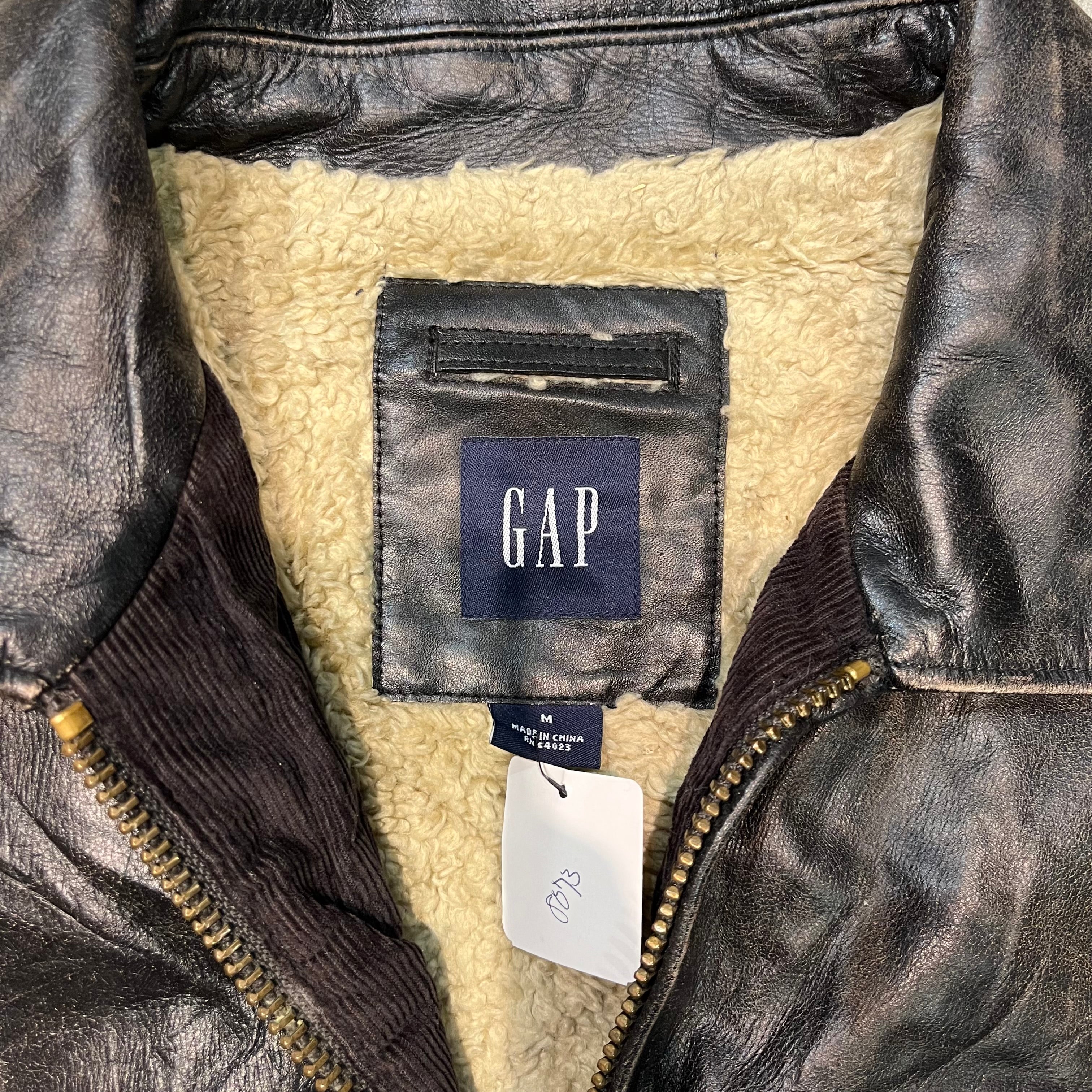 古着 90's〜 GAP/ ギャップ/ 本革ジップアップレザージャケット / 牛革