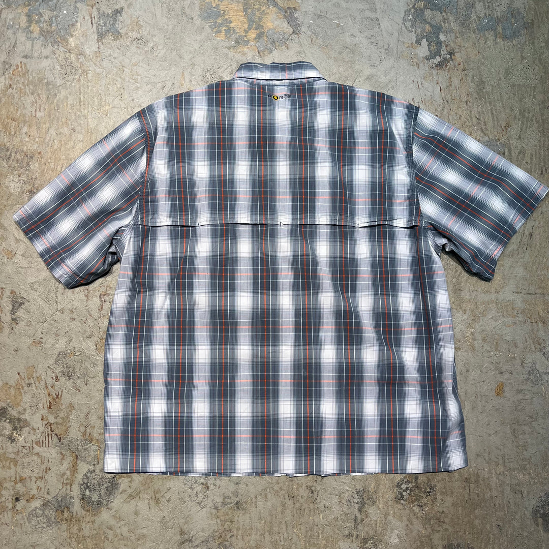 중고 의류 Carhartt/Carhartt/Button-Down 짧은 슬리브 셔츠/점검 패턴/리메이크/크기 XL