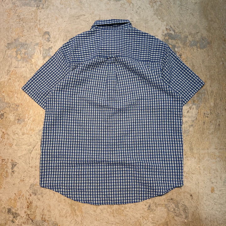 古着 CHAPS RALPH LAUREN/ チャップス ラルフ ローレン/  ボタンダウン半袖シャツ/ チェック柄/ サイズL