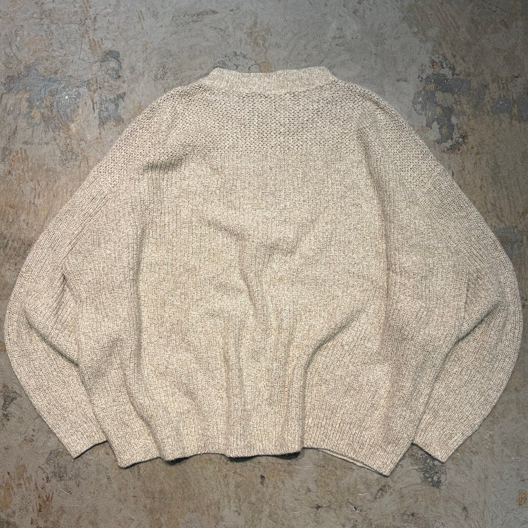 古着 90's~ Eddie Bauer/ エディーバウアー/ ハーフボタンニットセーター/ サイズXL
