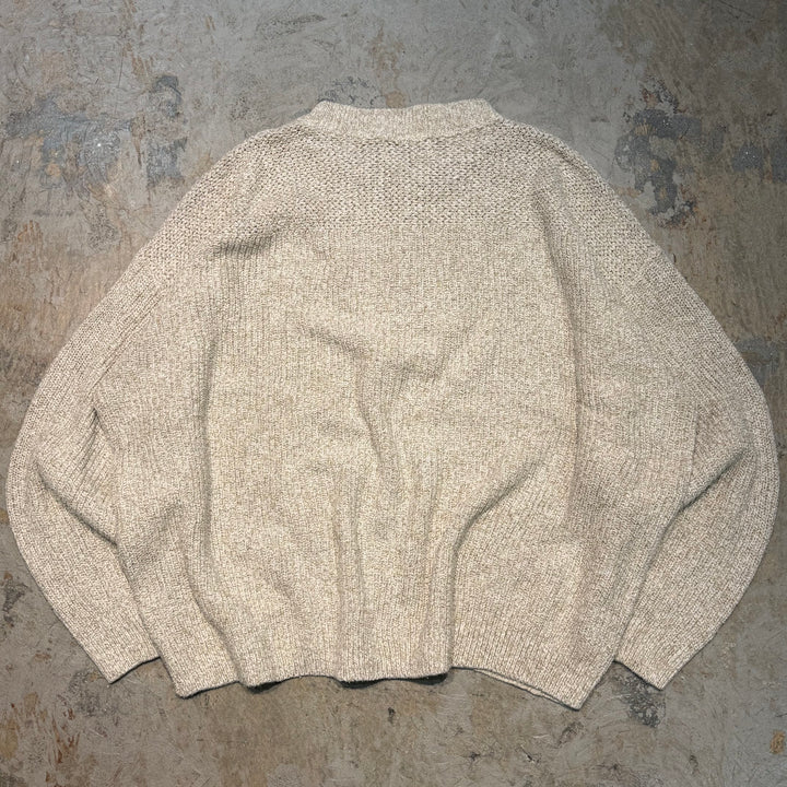 古着 90's~ Eddie Bauer/ エディーバウアー/ ハーフボタンニットセーター/ サイズXL