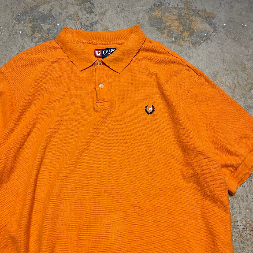 #4355 古着 90's~ chaps ralph lauren/チャップス/s/s seed stitches polo shirt/半袖鹿の子ポロシャツ/サイズXL