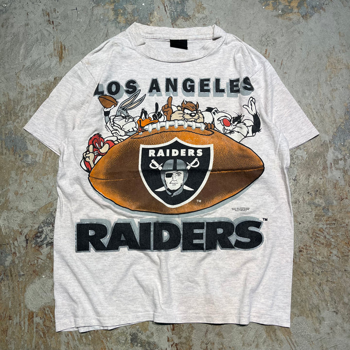 #4459 古着 Unknow/short sleeve t-shirt Tee/半袖シャツ/シングルステッチ/90's/RAIDERS/NFL/ルーニー・テューンズ/サイズL