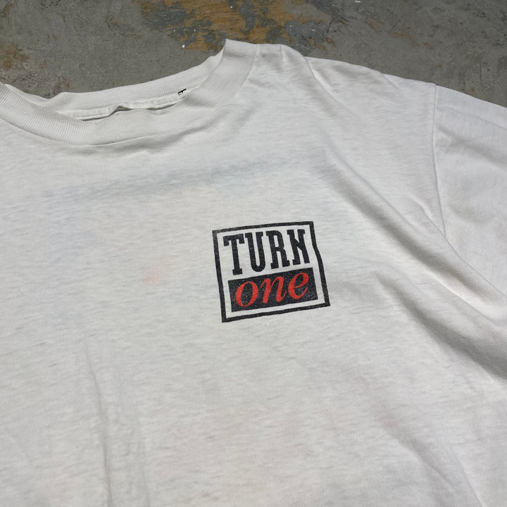 古着 91's TURN ONE/ターン ワン DUCATI 851 / オートバイ /ヴィンテージ シングルステッチ Tシャツ/サイズM相当