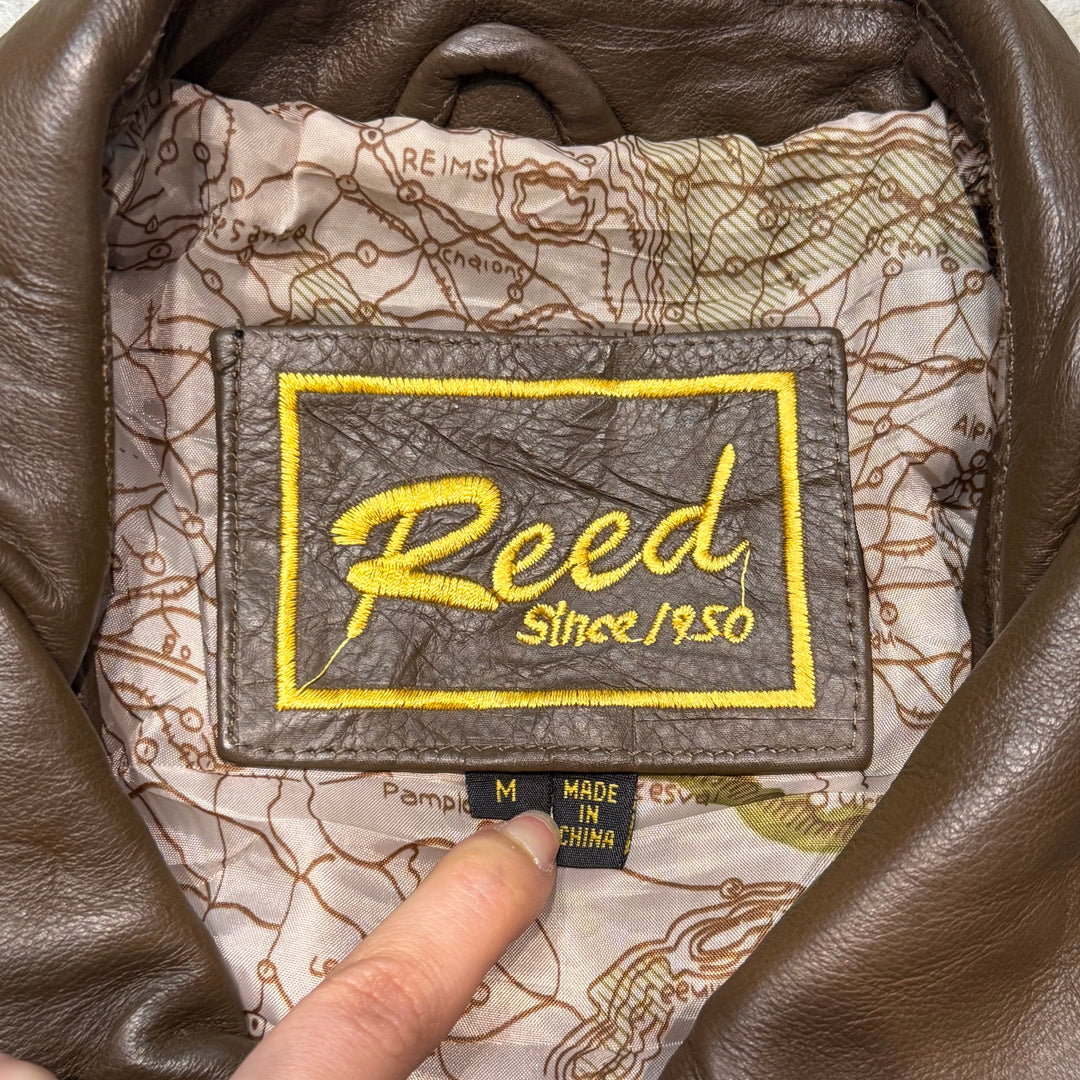 古着 USAVINTAGE/ジップアップレザージャケット/ サイズM