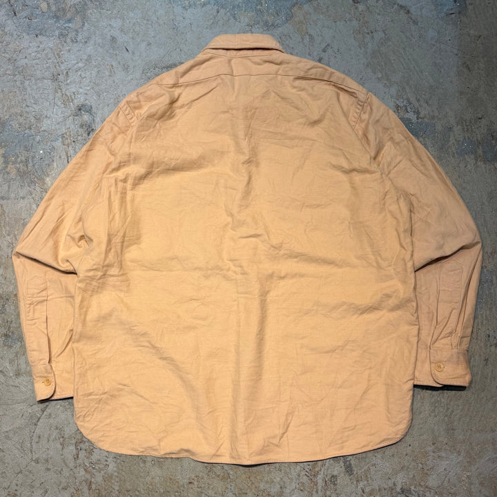 古着 USA製 80's~90's  L.L.Bean/エルエルビーン/無地/長袖シャツ/サイズL相当