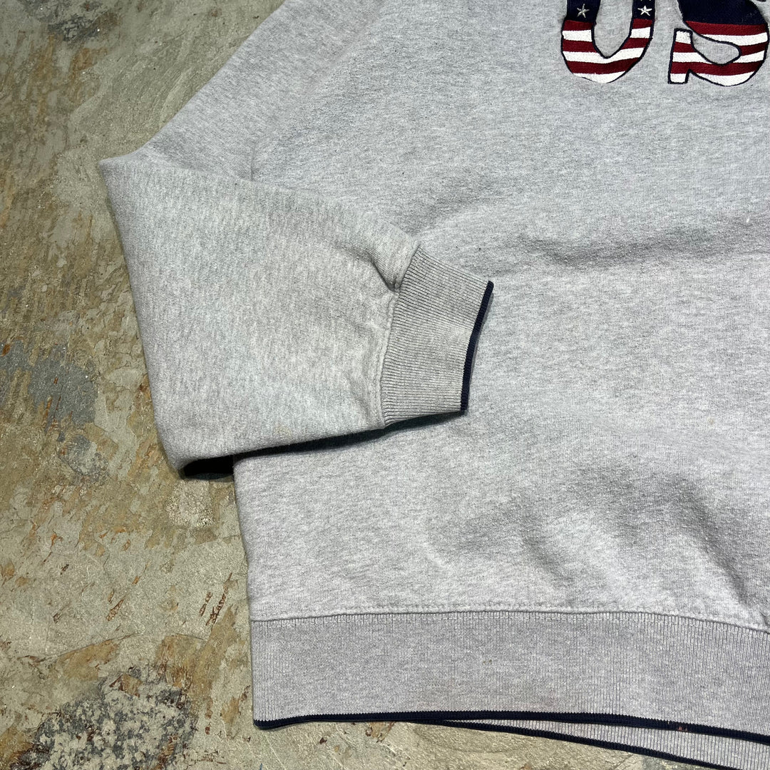 #4081 古着 Unknow/Crew neck Print Sweat/クルーネックスウェット/刺繍ロゴ/USA/サイズM