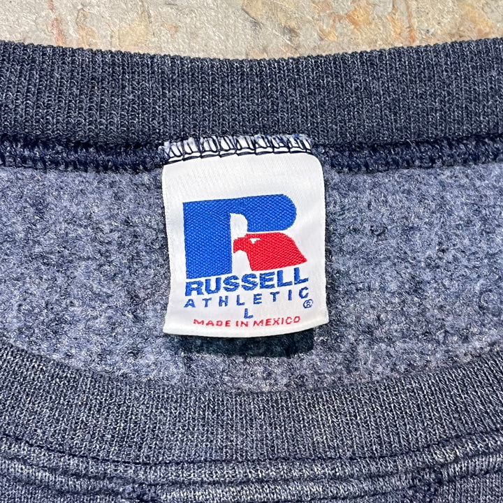 古着 USA製 90's〜 RUSSELLATHLETIC/ ラッセル アスレチック/ クルーネックブランクスウェット/ 無地/ Vガゼット/ サイズXL