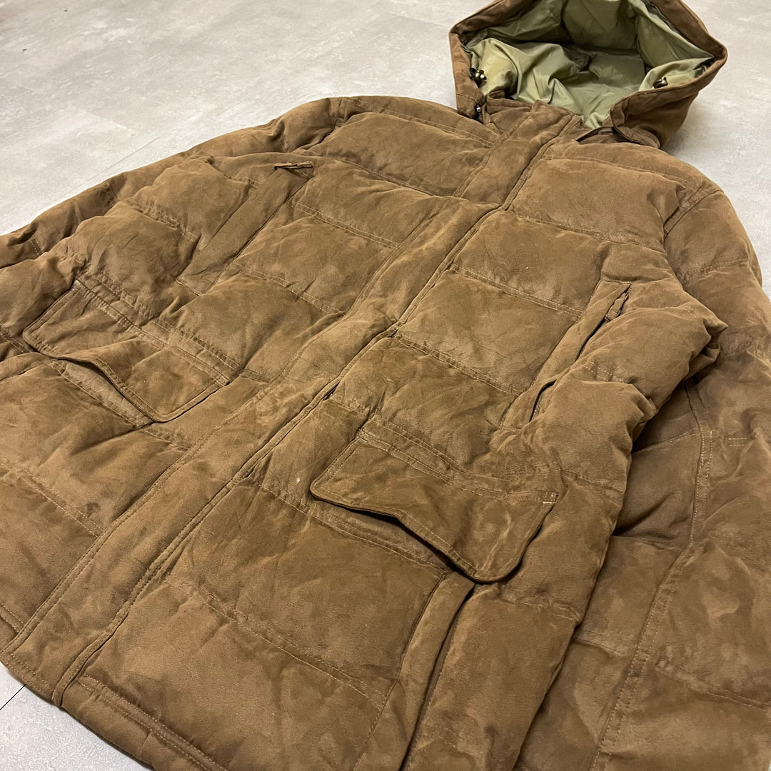 #1811 Used LLBean/Suede Down Jacket/Size XL