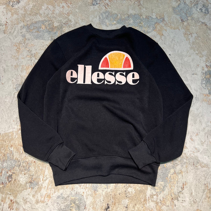 #4058 古着 ellesse/エレッセ/Crew Neck Print Sweat Shirts/クルーネックプリントスウェット/サイズ2XL