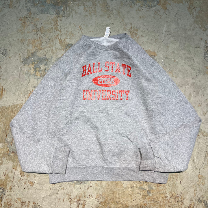 #3809 古着/JERZEES/ジャージーズ/Crewneck sweat/クルーネックスウェット/BALL STATE UNIVERSITY/サイズS