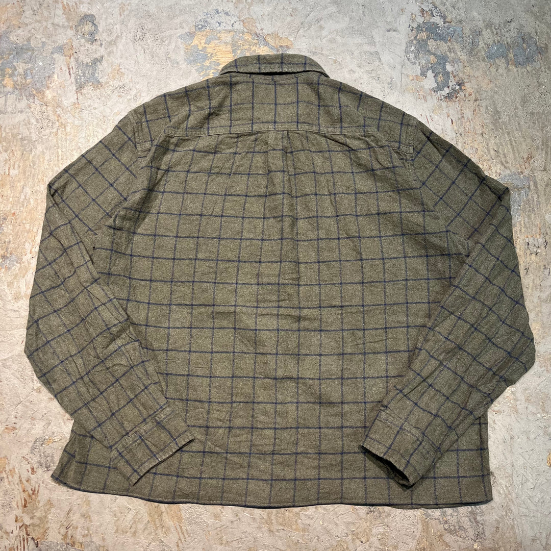 古着 GAP/ ギャップ/ コットンフランネルシャツ/長袖シャツ/ チェック柄/リメイク/ サイズXL