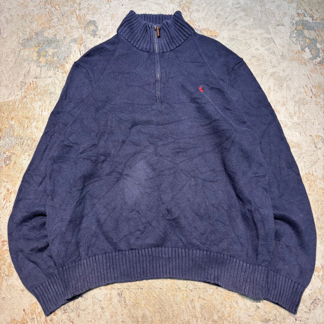 古着 90's〜 POLO by Ralph Lauren/ ポロラルフローレン/ ハーフジップニットセーター/ サイズXL