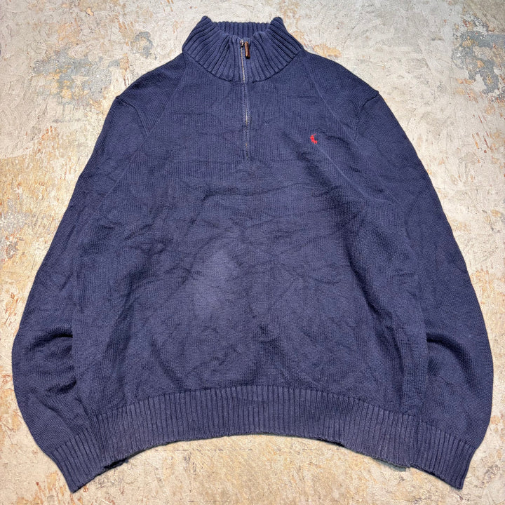 古着 90's〜 POLO by Ralph Lauren/ ポロラルフローレン/ ハーフジップニットセーター/ サイズXL