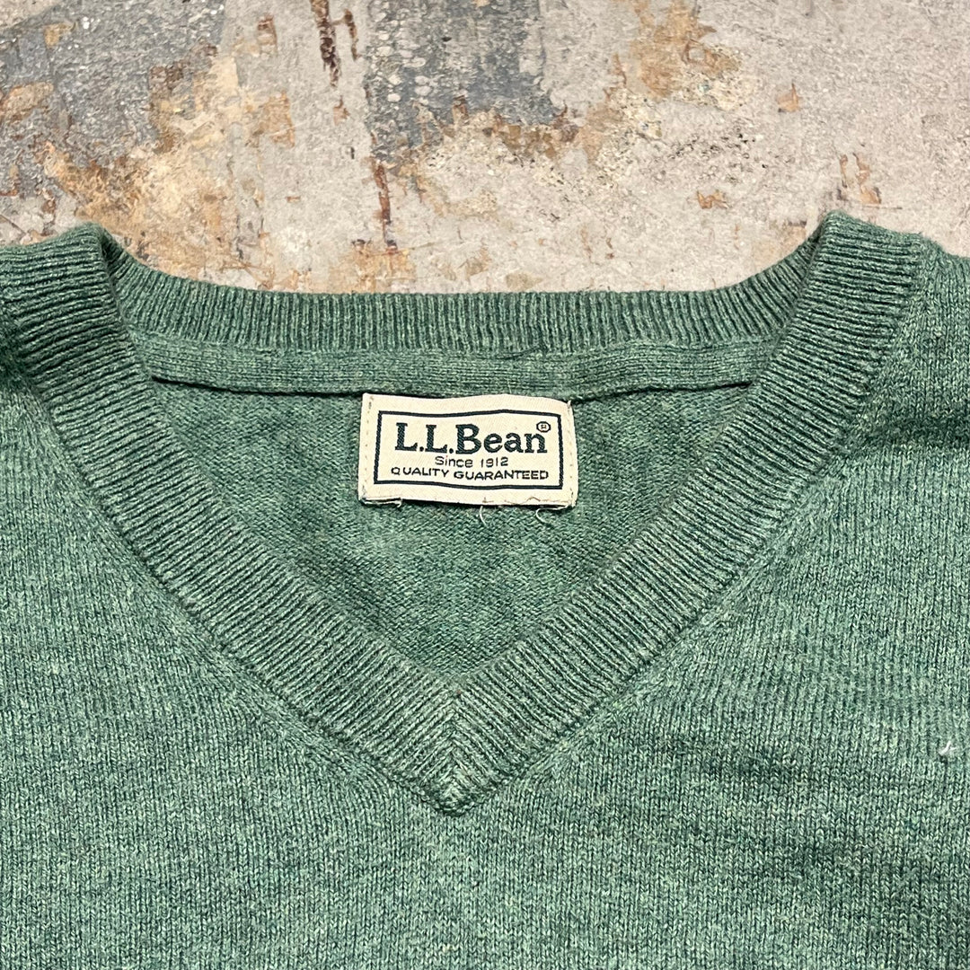 #3360 L.L.Bean/エルエルビーン/Vneck cotton knit/Vネックコットンニット/サイズ L相当