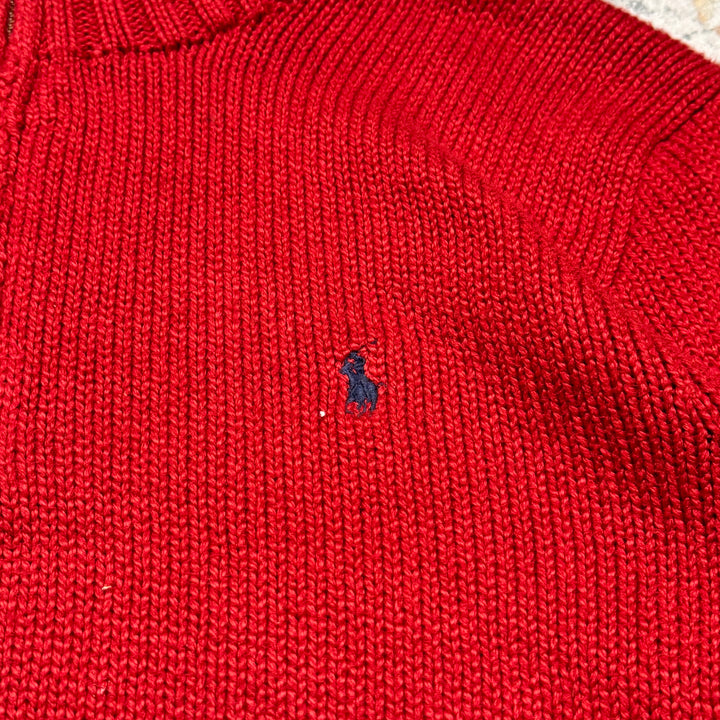 古着 POLO by Ralph Lauren/ポロラルフローレン/ハーフジップニットセーター/サイズL