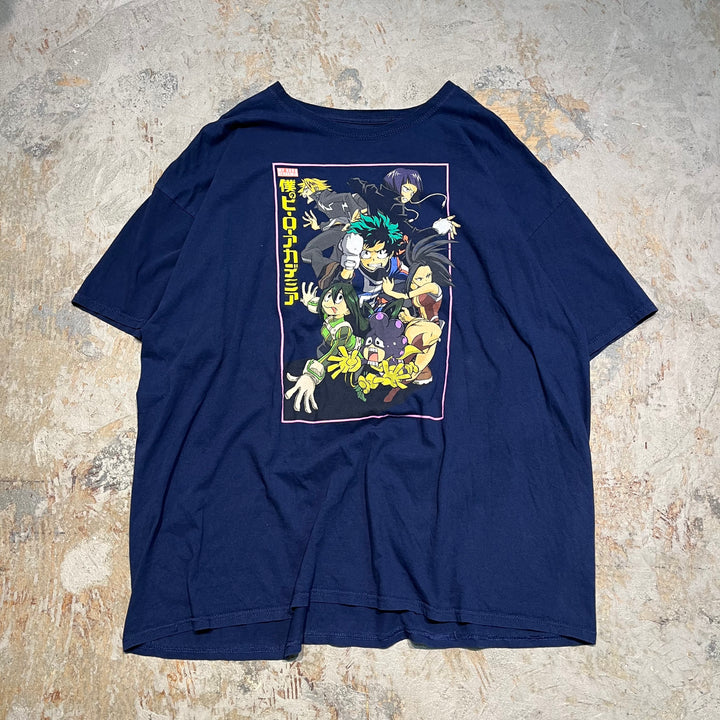 #4637 古着 MY HERO ACADEMIA/僕のヒーローアカデミア/short sleeve print t-shirt Tee/半袖プリントTシャツ/シングルステッチ/キャラクター/アニメ/サイズ3XL