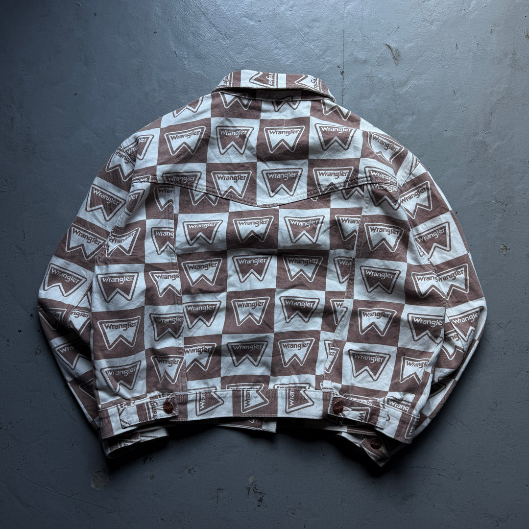 古着 Wrangler/ラングラー/トラッカージャケット/総柄/サイズS相当