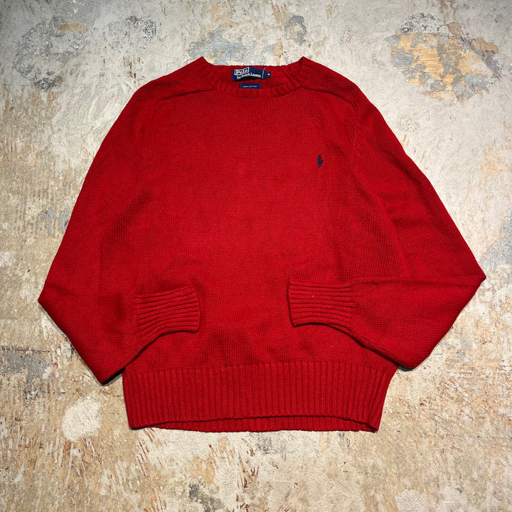 #3619古着/ラルフローレン/POLObyRalphLauren/コットンニット/Cottonknit/サイズM