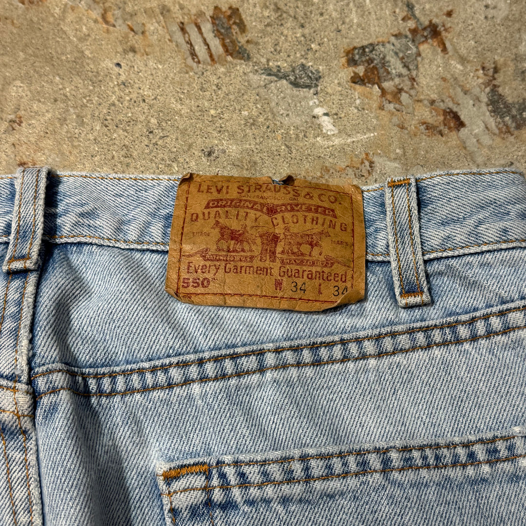 旧衣USA制00's Levi's/李维斯/ Denim Pants/牛仔短裤/ 550/实际尺寸33×33