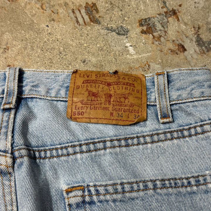 旧衣USA制00's Levi's/李维斯/ Denim Pants/牛仔短裤/ 550/实际尺寸33×33