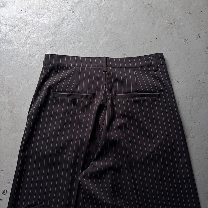 バギーロールアップワイドパンツ（ストライプ）