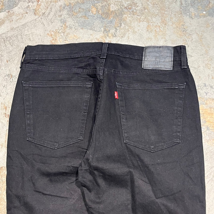 #4191 古着 Levi's/リーバイス/Black Denim Pants/ブラックデニムパンツ/黒タブ/551/サイズ36×34