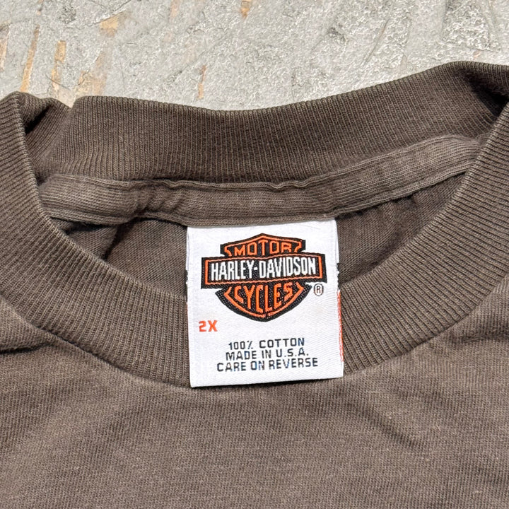 古着 USA製 00's Harley-Davidson/ハーレーダビッドソン/ プリントTシャツ/ サイズ2XL