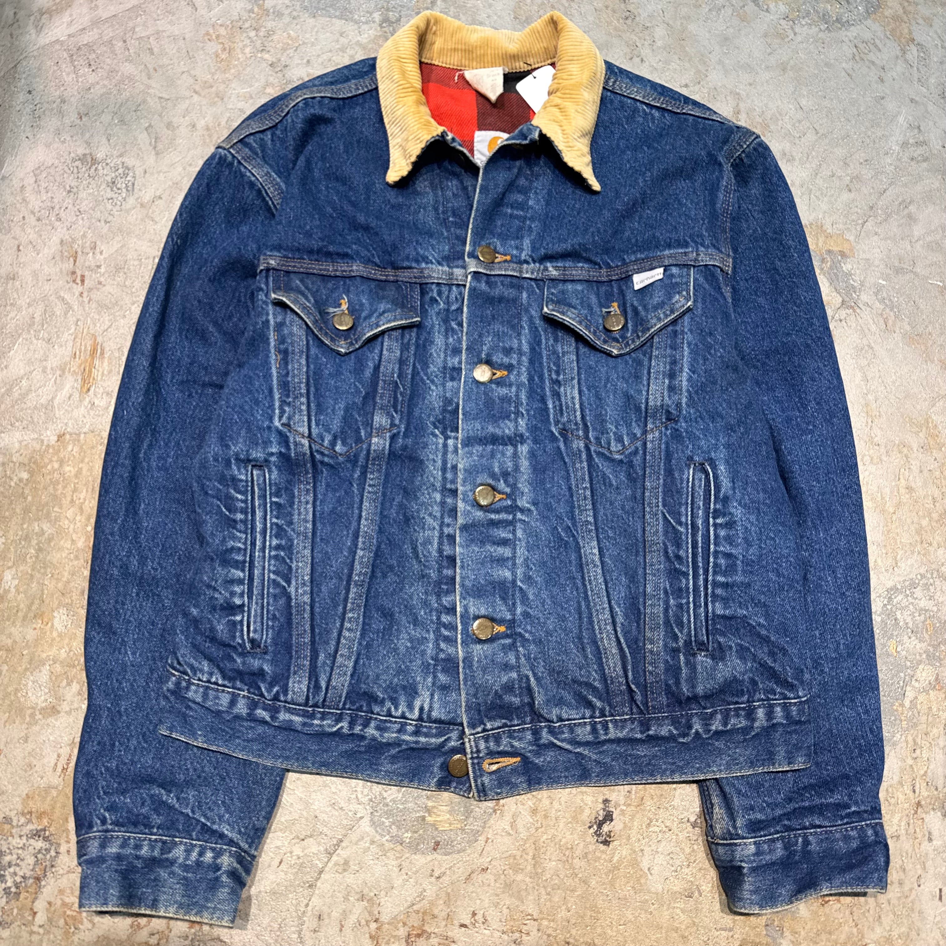 新品 Carhartt ブルージャケット コーデュロイ襟 古着 USA製 98's carhartt/カーハート/デニムジャケット/Gジャン