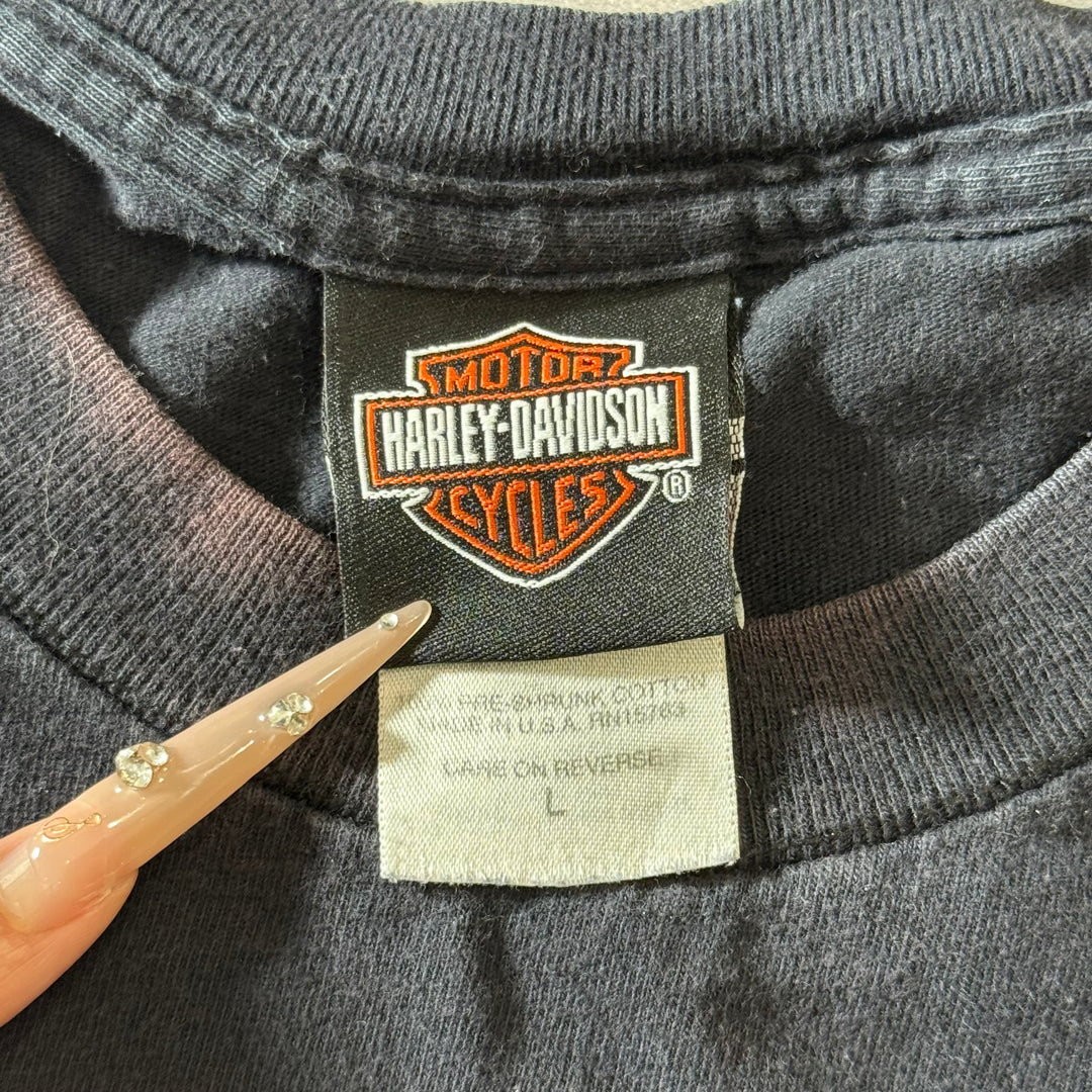 古着 USA製 Harley-Davidson ハーレーダビッドソン プリントTシャツ サイズL