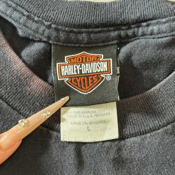 古着 USA製 Harley-Davidson ハーレーダビッドソン プリントTシャツ サイズL
