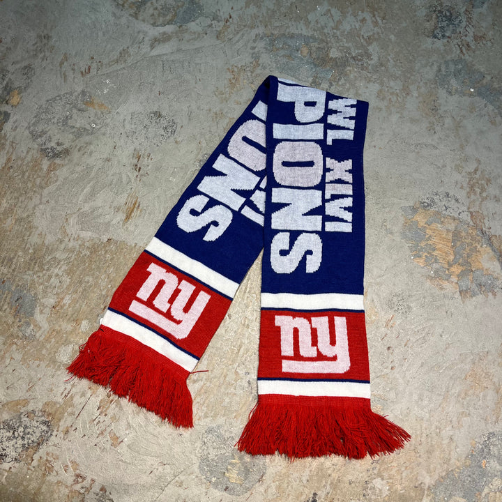 #3093 古着 スポーツマフラー/NY GIANTS/ニューヨーク ジャイアンツ/ SUPER BOWL XLVI 46 CH4MPIONS/第46回スーパーボウル/ NFL / フットボール