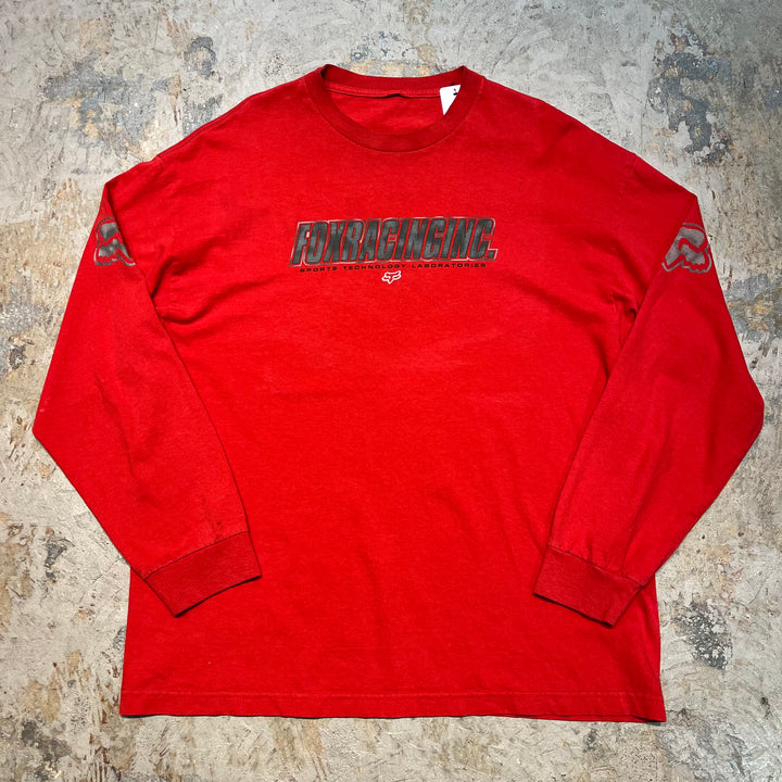 중고 의류 Foxracing/ Fox Racing/ Long Sleeve 티셔츠/ 크기 XL에 해당합니다.