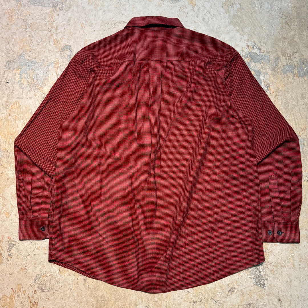 古着 L.L.Bean/ エルエルビーン/ ボタンダウン長袖シャツ/ 千鳥柄/ サイズL